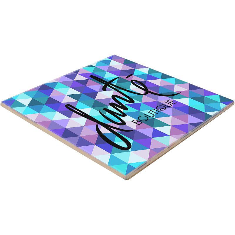 6" Sq. Ceramic Trivet with Gloss Finish