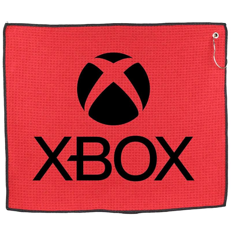 15" X 18" RPET Waffle Golf Towel with Hook & Grommet