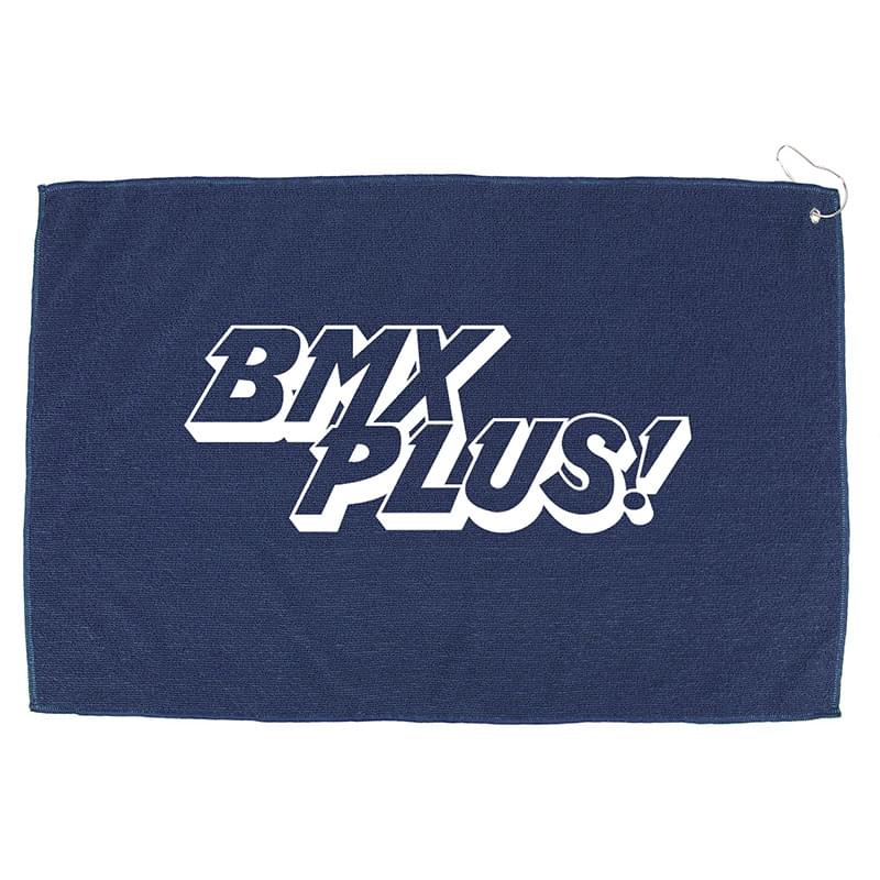 16" X 25" RPET Hemmed Golf Towel with Hook & Grommet