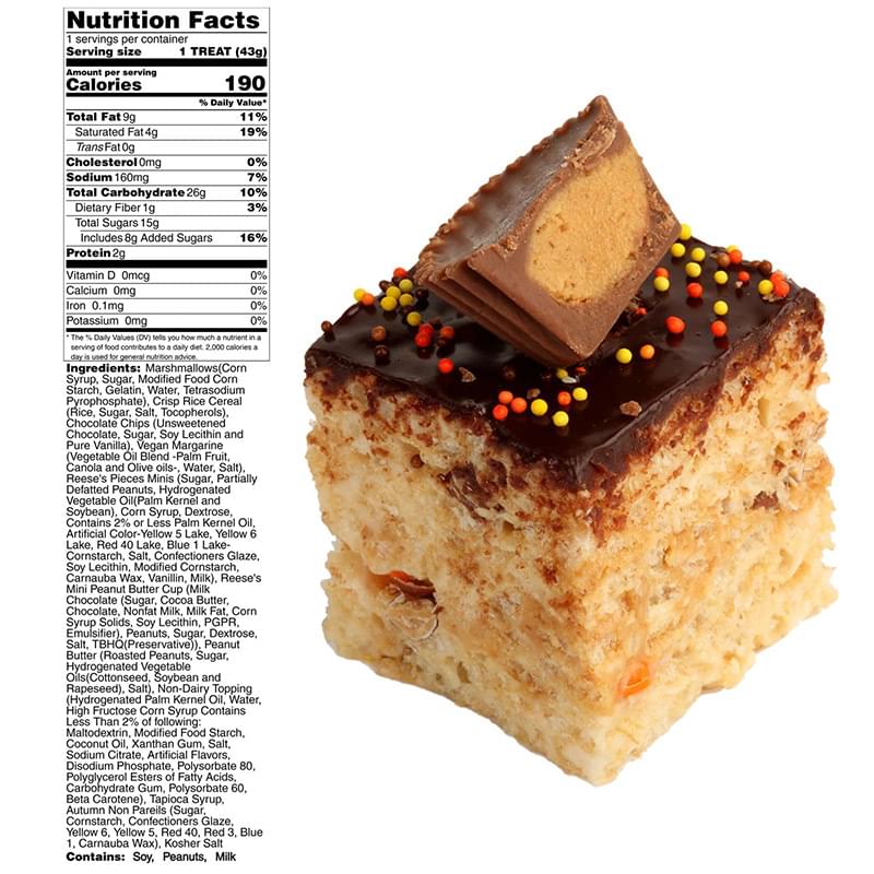 12 handmade crispy rice treats with custom fondant logos and choice of flavors