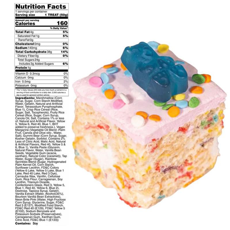 12 handmade crispy rice treats with custom fondant logos and choice of flavors