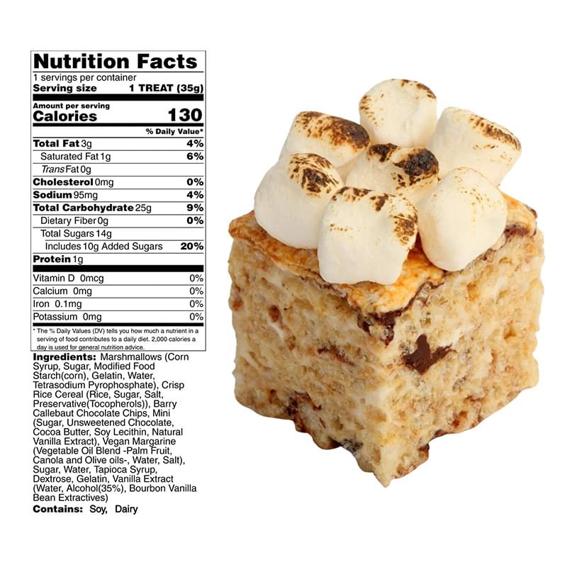 12 handmade crispy rice treats with custom fondant logos and choice of flavors