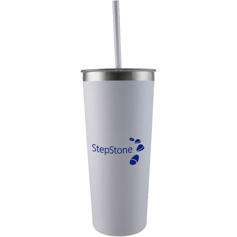 23 oz Double Wall Stainless Bottle with Straw