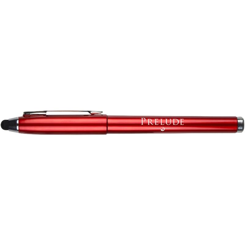 Ecbert Metallic Stylus Pen w/Blue Gel Ink and Cap