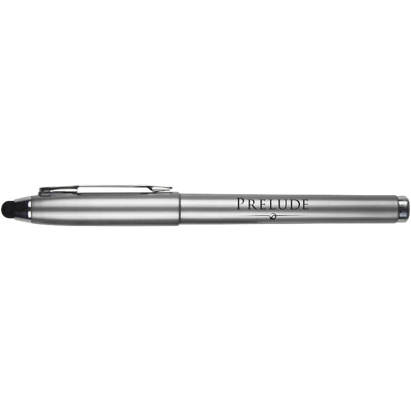 Ecbert Metallic Stylus Pen w/Blue Gel Ink and Cap