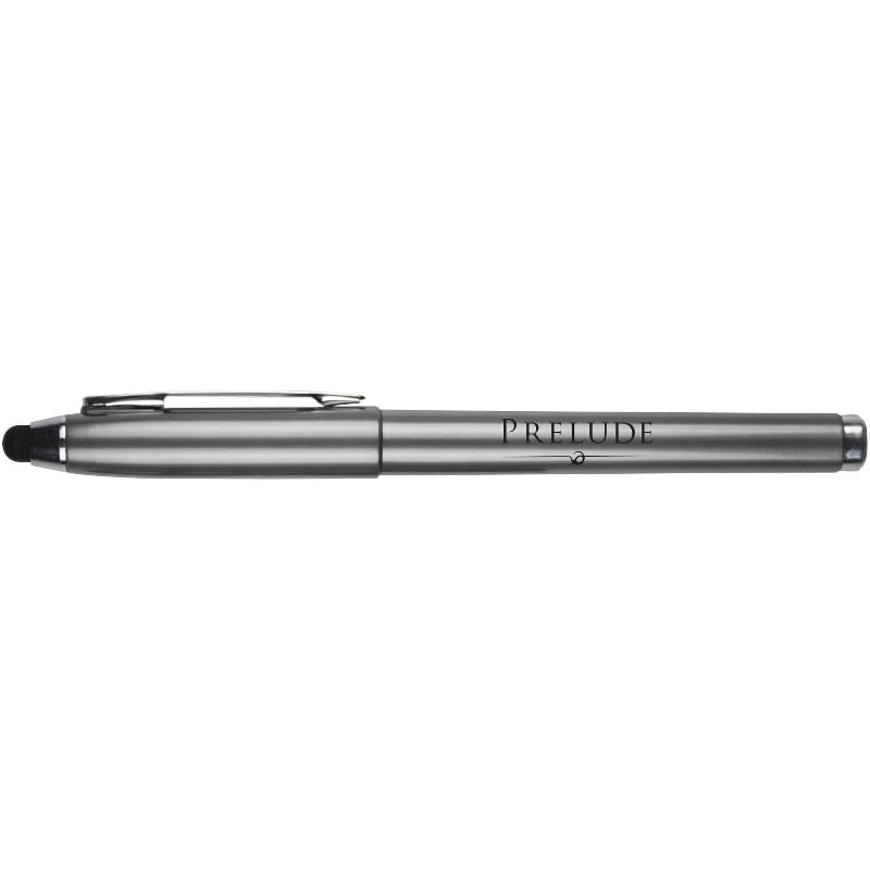 Ecbert Metallic Stylus Pen w/Blue Gel Ink and Cap