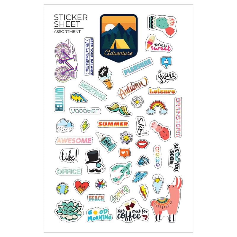 Flair 7" x 11 " Sticker Sheet