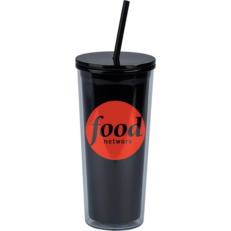 24 Oz Recycled Double-wall Plastic Tumbler