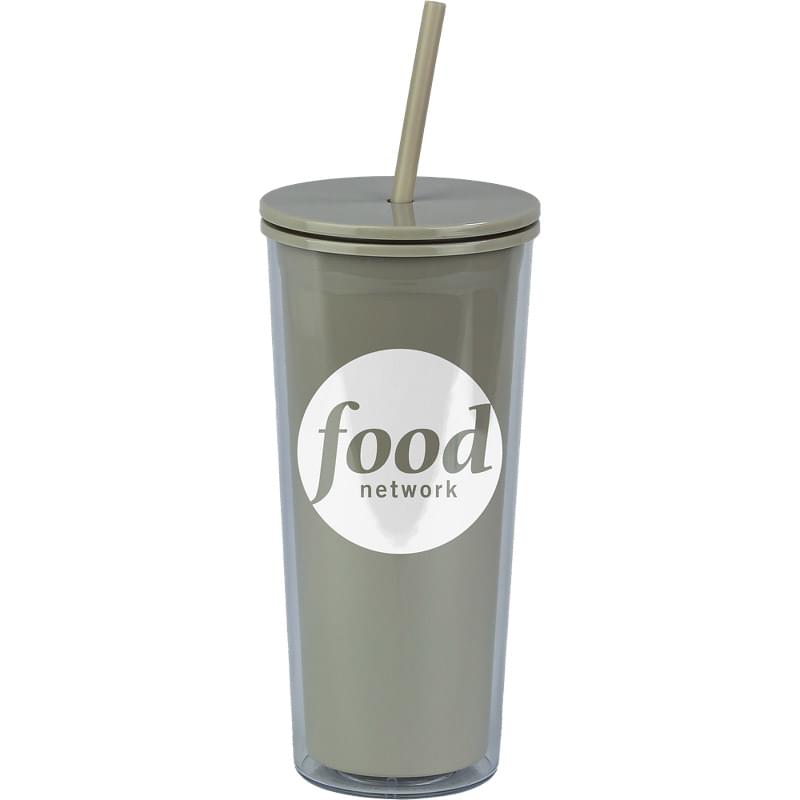 24 Oz Recycled Double-wall Plastic Tumbler