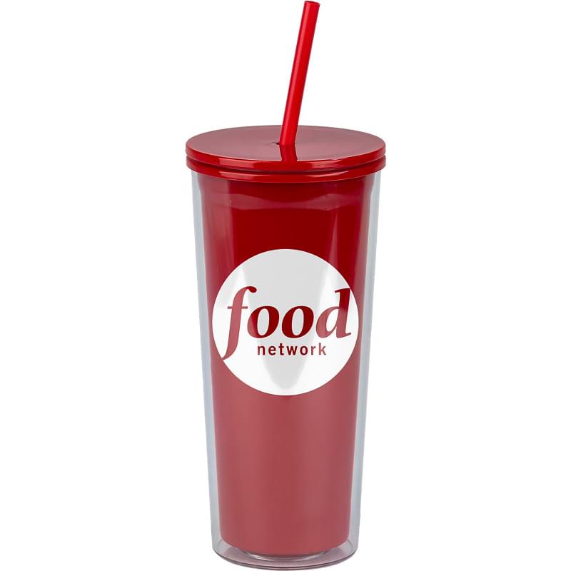 24 Oz Recycled Double-wall Plastic Tumbler