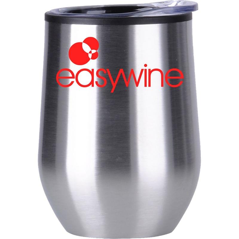 12 oz Stainless Wine Tumbler w/ Plastic Liner