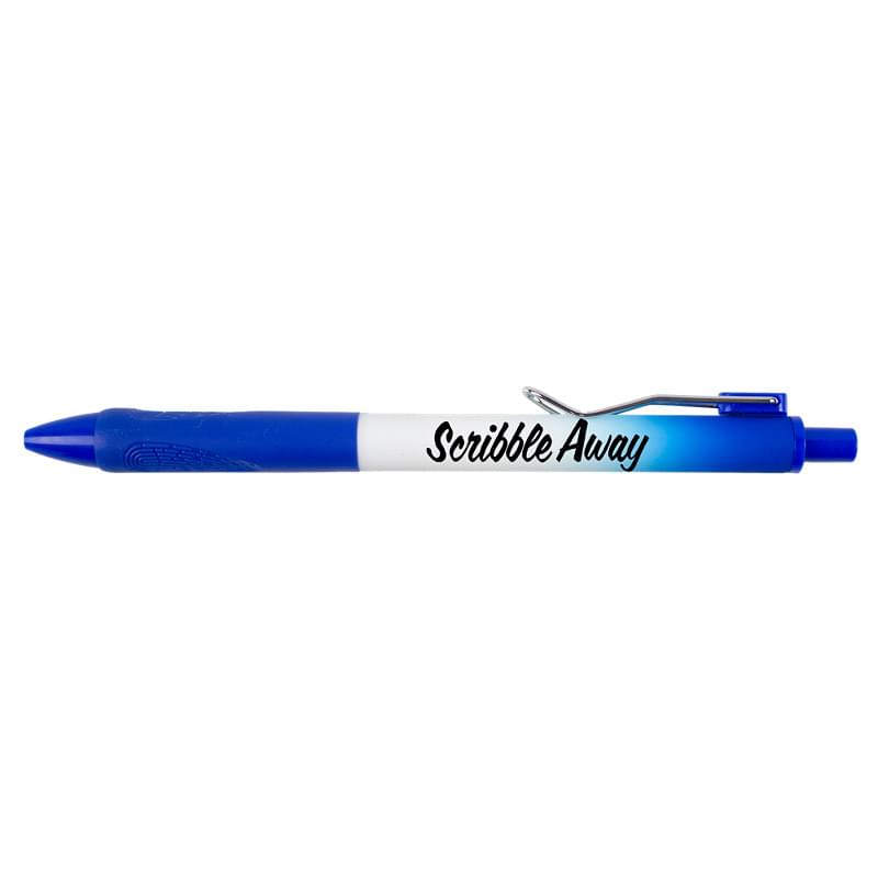 Recycled Ombre Pen With A Rubber Grip & Metal Clip
