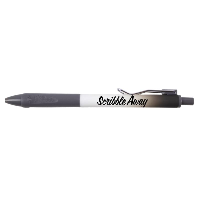 Recycled Ombre Pen With A Rubber Grip & Metal Clip