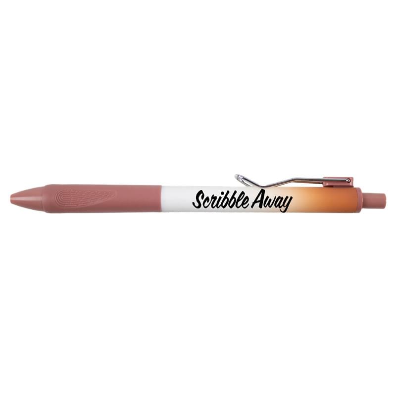 Recycled Ombre Pen With A Rubber Grip & Metal Clip