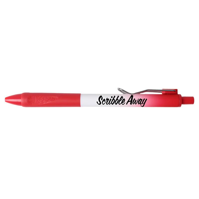 Recycled Ombre Pen With A Rubber Grip & Metal Clip