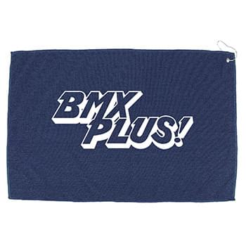 16" X 25" RPET Hemmed Golf Towel with Hook & Grommet