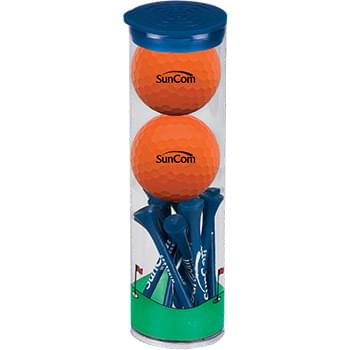 2 Ball Tall Tube W/ Wilson Duosoft Golf Balls