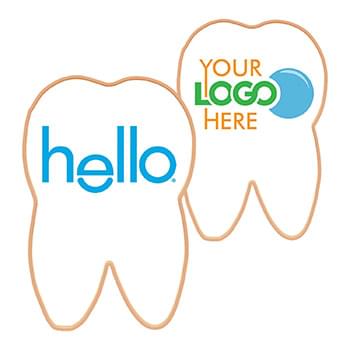 4" Tooth Shaped Logo Sugar Cookie