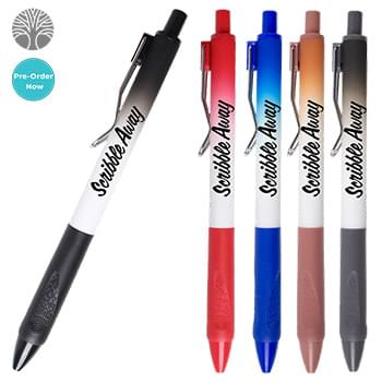 Recycled Ombre Pen With A Rubber Grip & Metal Clip
